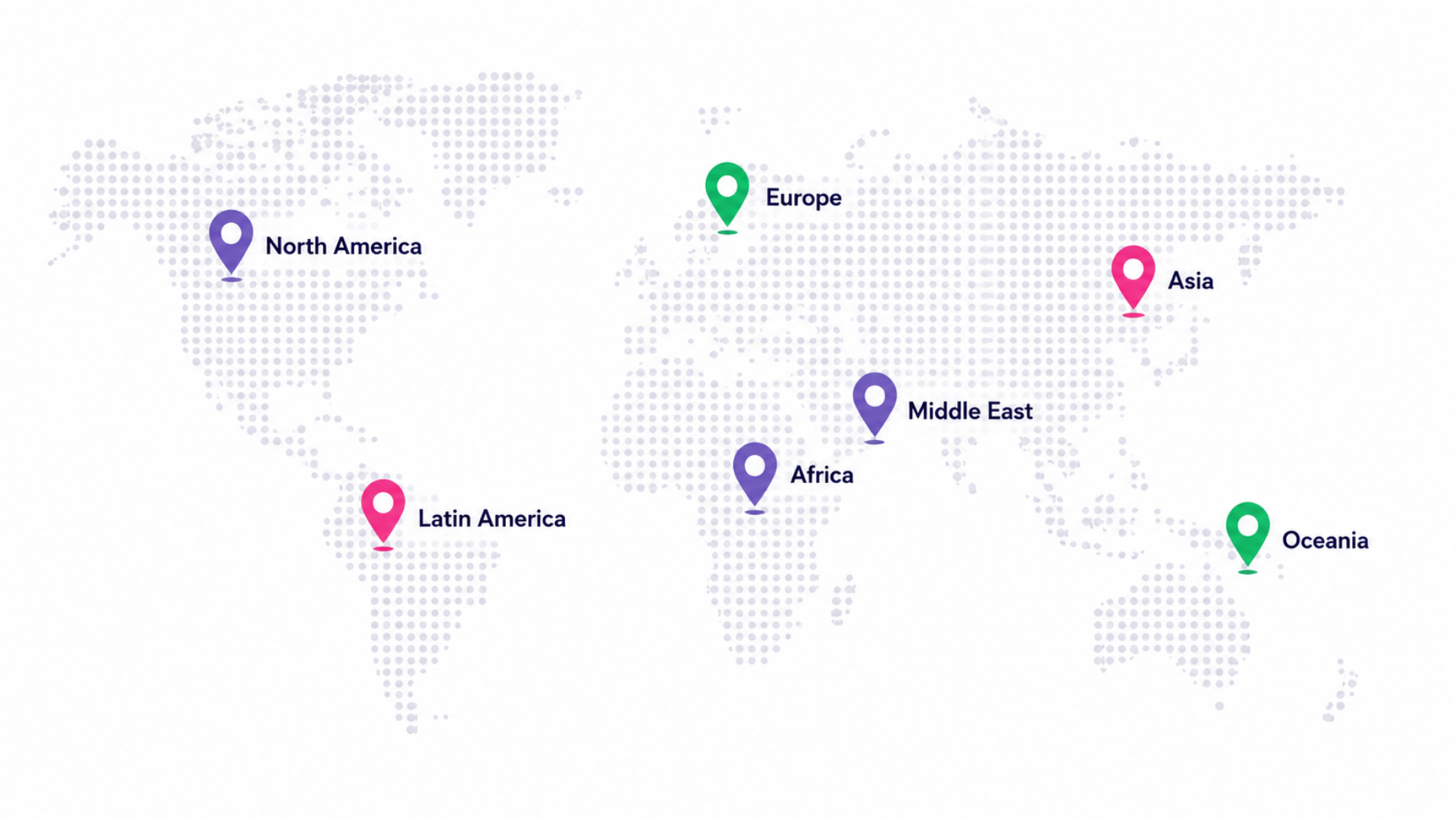 SRT Fairs worldwide network across North America, Latin America, Europe, Africa, the Middle East, Asia and Oceania
