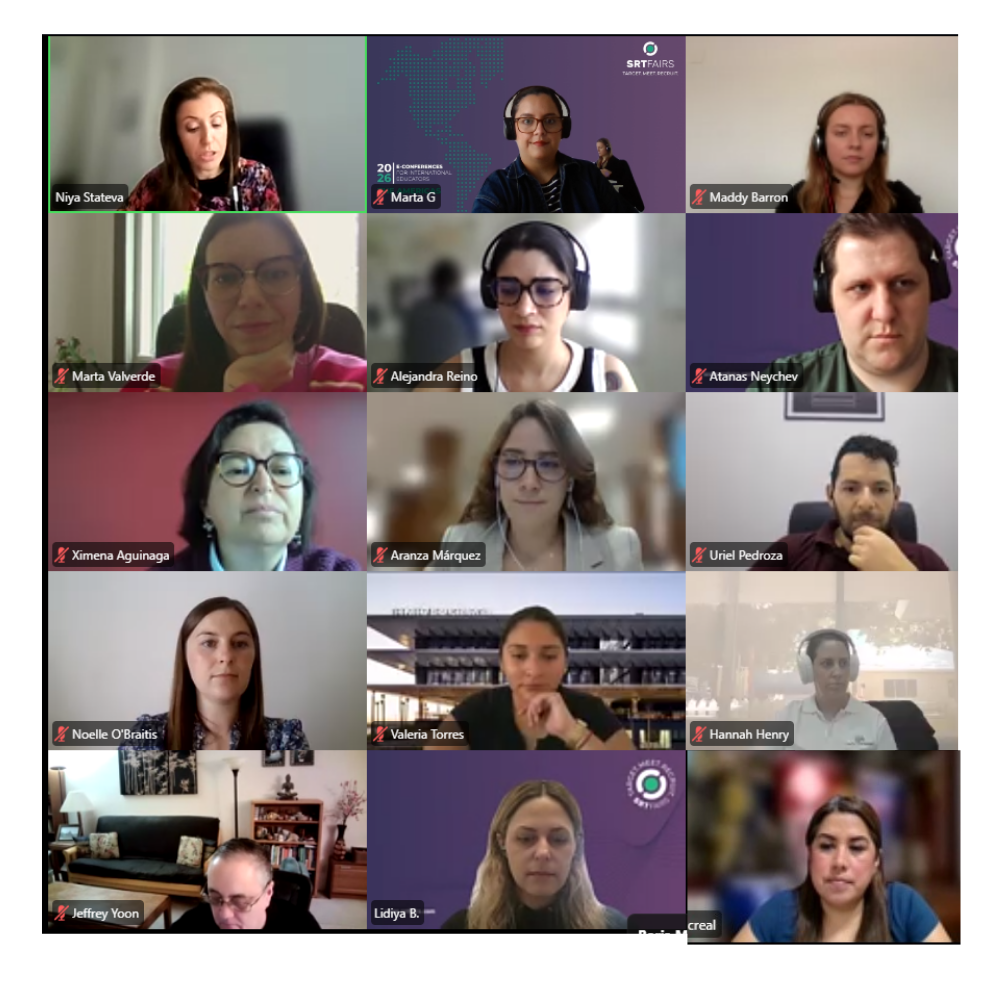 Participants attending an SRT virtual E-Conference